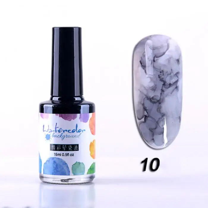 1/3 шт DIY акварельные чернила лак для ногтей гель с рисунком цветения дым Smudge лак для маникюра WH998
