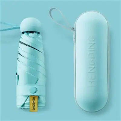 Sky Blue Только Jime, Мини Портативный Зонт от дождя, Женский и складной зонт от солнца, женский модный Водонепроницаемый мини зонт, дождевик - Цвет: Sky Blue