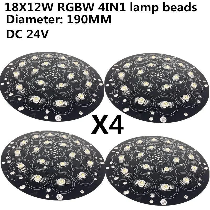4 шт./12 Вт RGBW в 1 лампы 18x12 LED PAR светодиодные профессиональный сценический свет