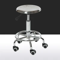 multifunction stainless steel lifted chair stable rotated bar stool laboratory chair factory staff seat barber cosmetology chair