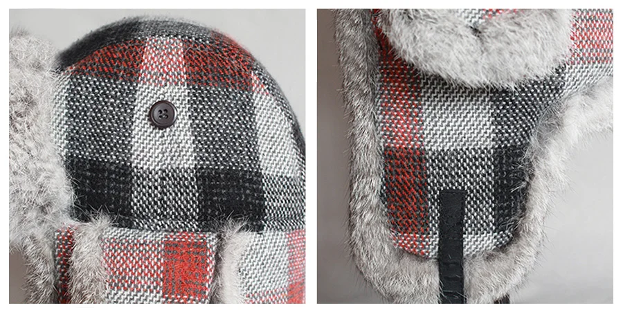 ZDFURS* Bomber Hat мужские зимние шерстяные снежные шапки Pom Trapper шапка авиатора меховые наушники открытый Траппер русский Снег ветрозащитный