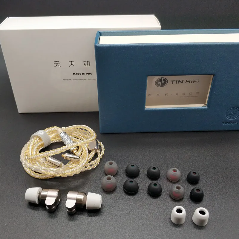 TINHIFI Олово аудио T3 металлические наушники 1 Баланс арматура+ 1 динамический гибрид драйвер вкладыши наушники со съемным кабель MMCX - Цвет: TINHIFI T3