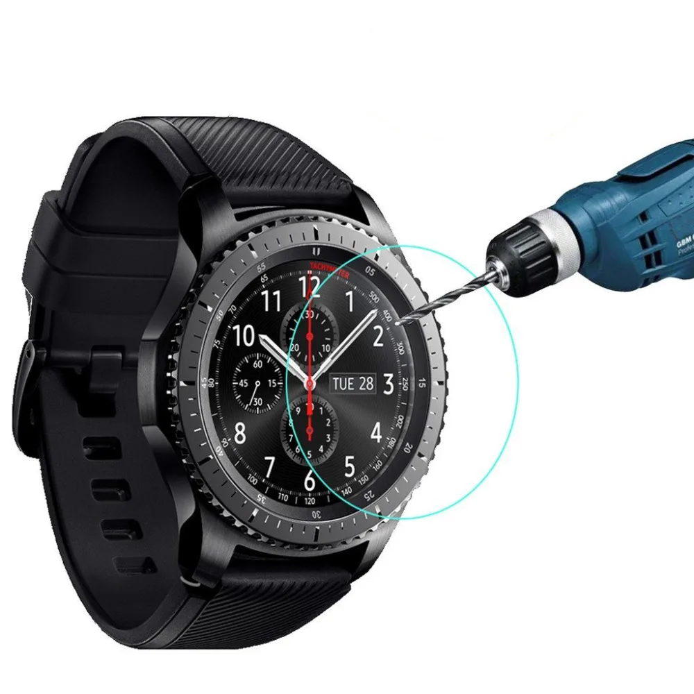 

Пленка из закаленного стекла для Samsung S3 gear, рамка из закаленного стекла для смарт-часов S3 9 H, Защитная пленка для экрана с защитой от царапин