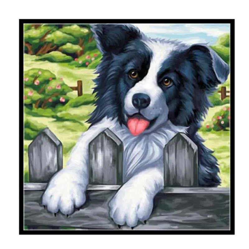 

2019 New Creative 5D Diy Diamond Painting Animal Dag Diamond Mosaic Cross Stitch Full Round Drill Diamond Embroidery Decoration
