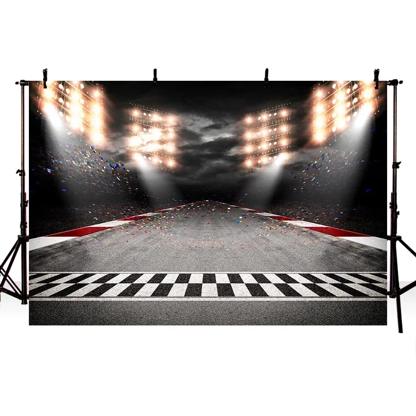 

MEHOFOTO Photography Backdrops Race Track Night Backdrop for Photography Teen Background for Photo Studio Fondo Fotografico