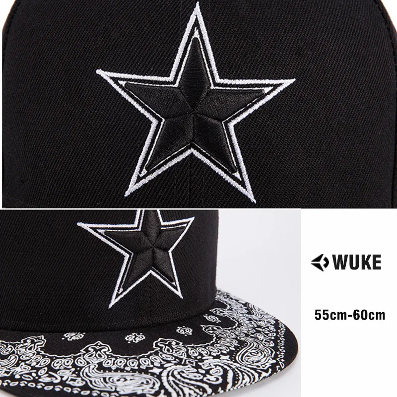 WUKE Бренд высокого качества Gorras Planas хип-хоп бейсболка холст вышивка печать пятиконечная звезда хип-хоп кепка бейсболка