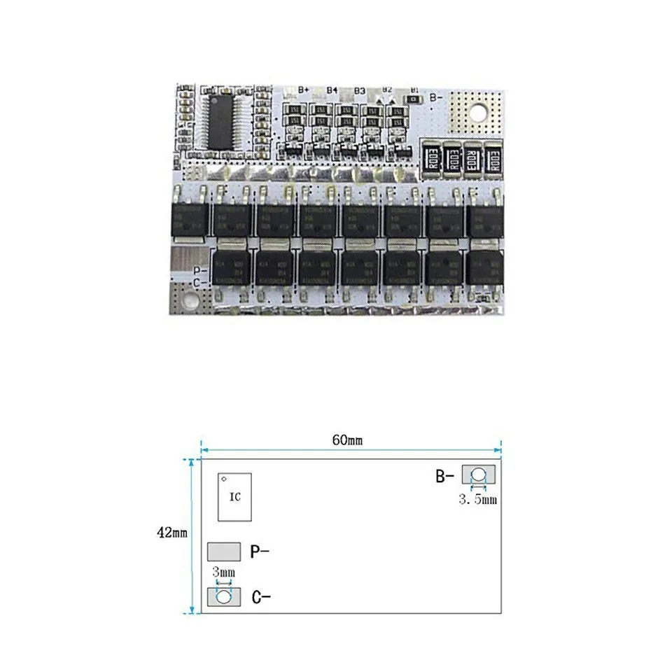 21V 100A 5S BMS Li-Ion LMO Ternary