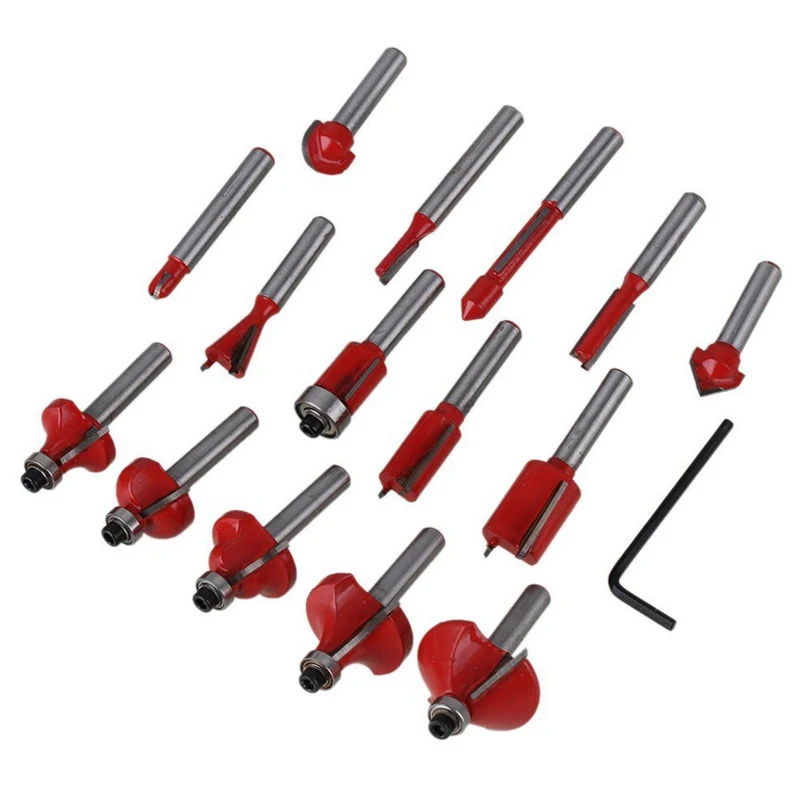 Набор фрез для деревообработки профессиональный набор гравировки по дереву 15