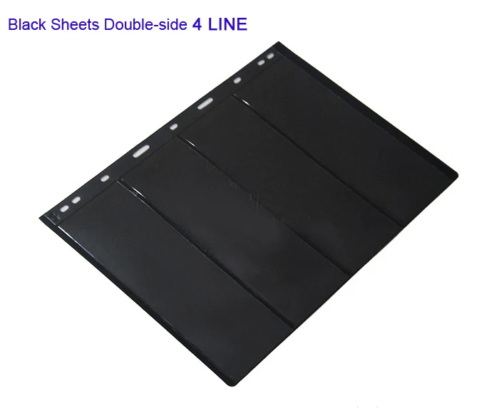 Черный цвет двухсторонний почтовый штамп держатели 10 страниц/лот 4 линии/лист