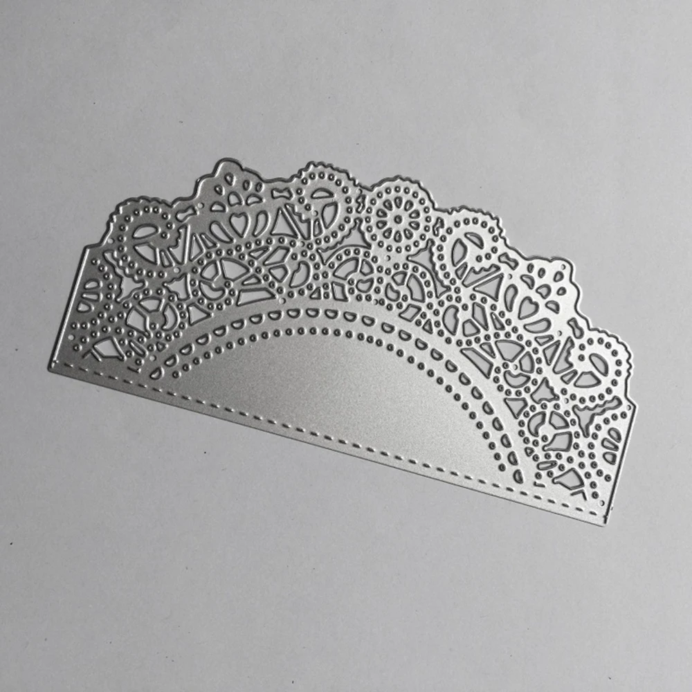 Изогнутая кружевная рамка из углеродистой стали шаблон серебряное пятно