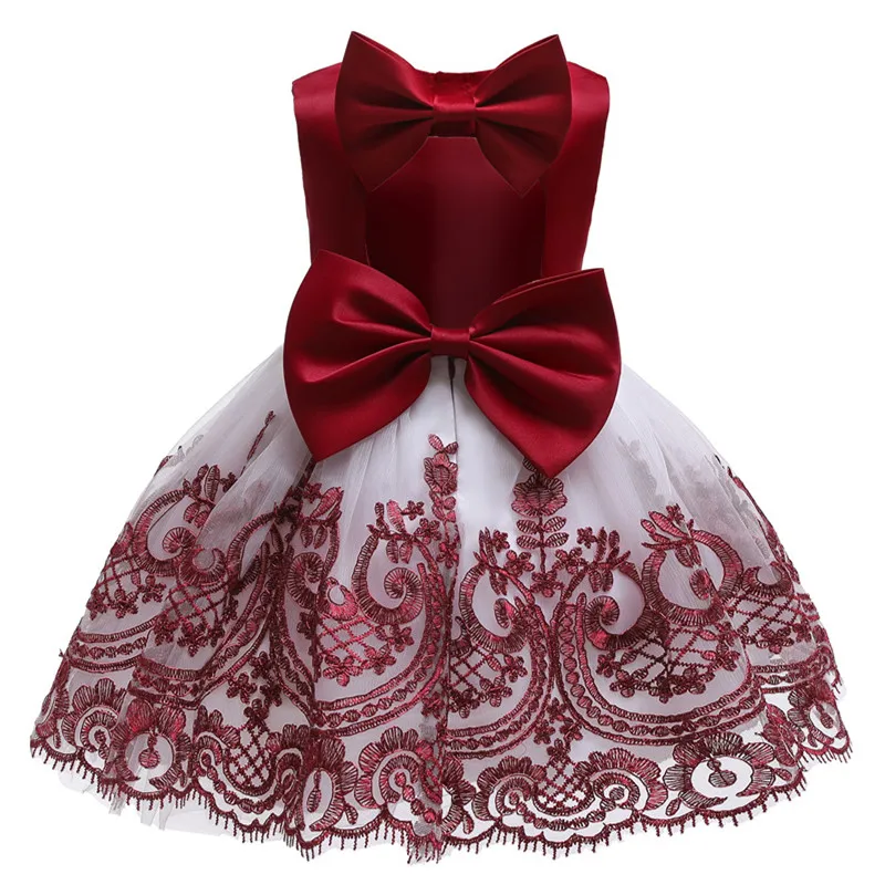 2019 летнее платье для маленьких девочек с открытой спиной и большим бантом