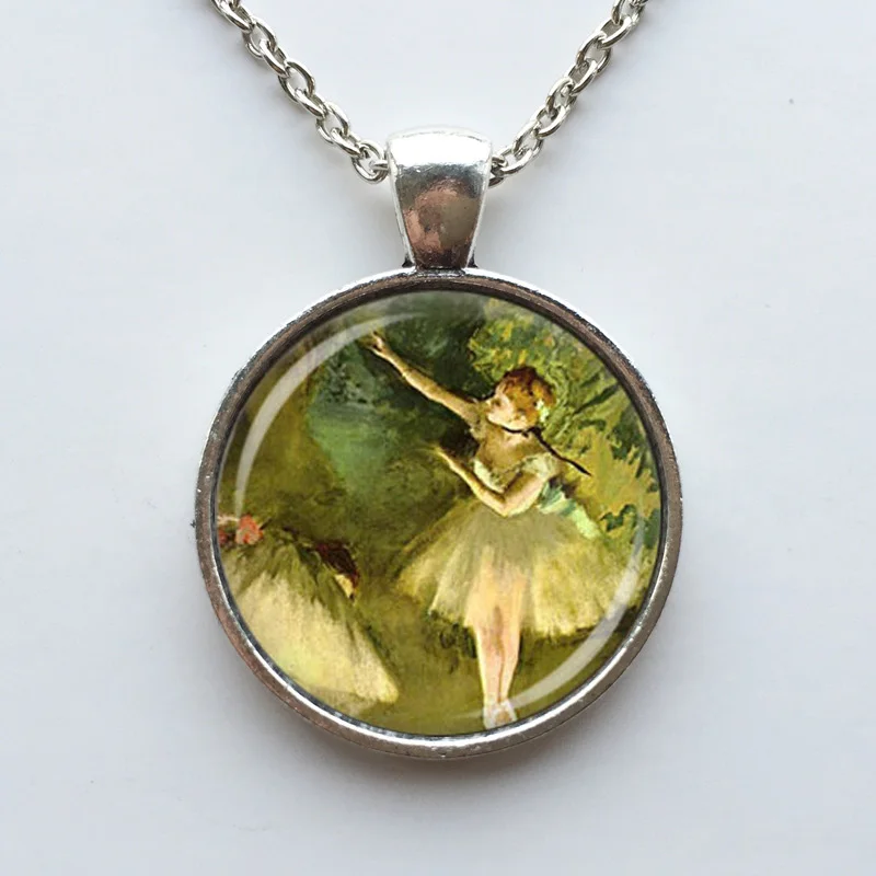 Новый Кулон Балерина ожерелье балетки для танцев ювелирные изделия зеленого