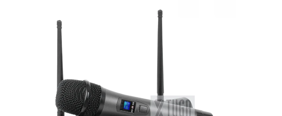 XTUGA E220 беспроводной микрофон XIAO MI UHF двухканальная Беспроводная система цельнометаллический 2 Микрофон вечерние для караоке сцены наивысшего качества