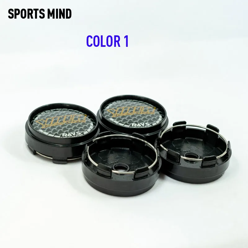 COLOR 1 4 шт./лот 66 мм колпачки на колеса автомобиля для VOLK RAYS JAPAN VOLK RACING Wheel эмблема логотипа CE28 обода TE37 Токийский время Атака - Цвет: COLOR 1