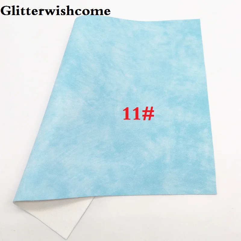 11 Glitterwishcome 21X29 см A4 размер винил для бантов нубук кожа Fabirc искусственная кожа листы для бантов, GM174A - Цвет: 11