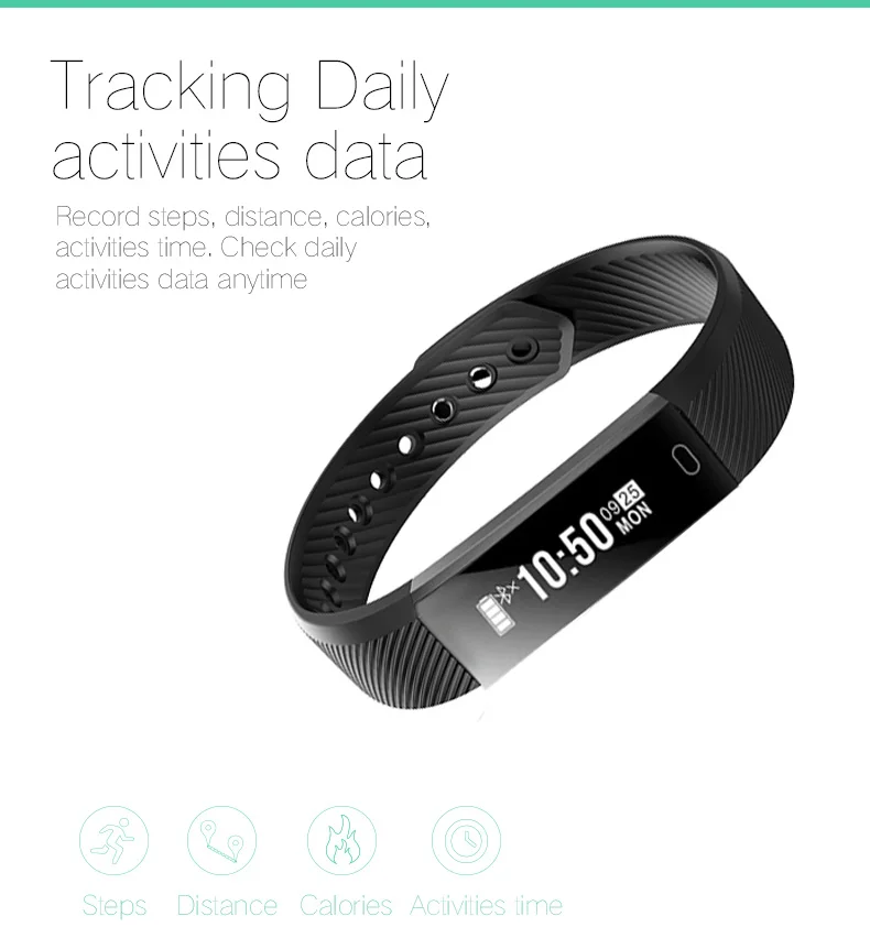 Beitony Fitness Watch Pedometer Bracelet Passometer Smart 115 Smartwatch Hembeer Step Counter | Электроника