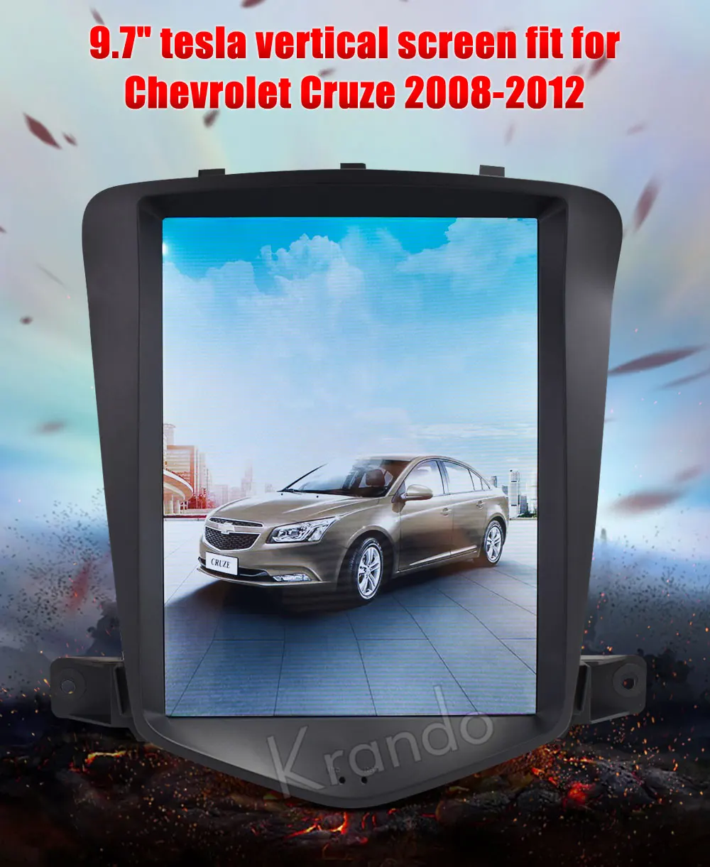 Krando Android 8,1 9," Tesla вертикальный экран автомобильный dvd gps аудио Радио система для Chevrolet Cruze 2009- навигационный плеер