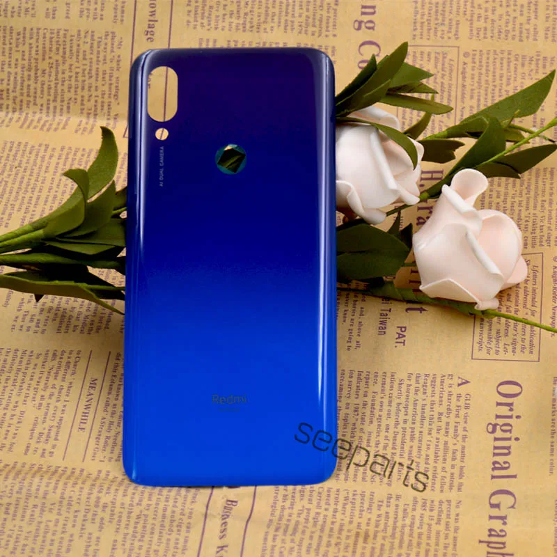 Для Xiaomi redmi 7 задняя крышка батареи Задняя Дверь Корпус чехол стеклянная панель redmi 7 Замена 6,2" redmi 7 крышка батареи