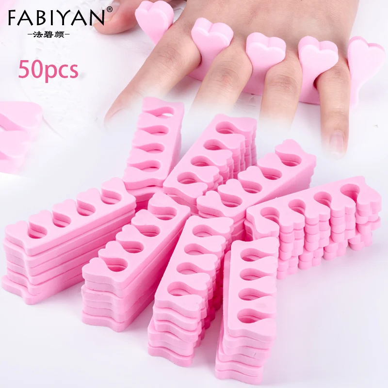 50 шт./упак. Розовый Nail Art разделители для пальцев ноги стопы губка коврики мышки из