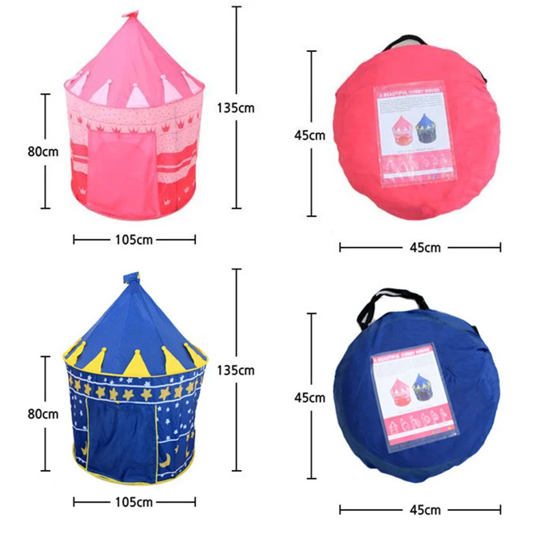 2 цвета, Игровая палатка, портативная складная палатка Tipi Prince, складная палатка для мальчиков, замок, игровой домик, детские подарки, уличные игрушечные палатки
