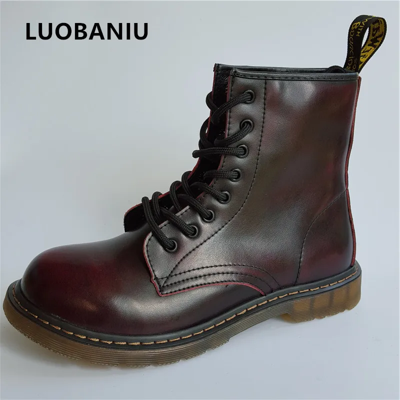 Мужские ботинки из натуральной кожи зимние в стиле милитари модные мужские