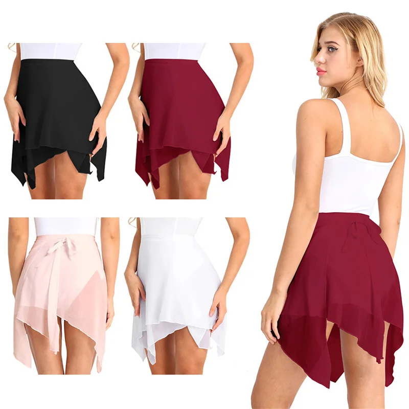 Женская Асимметричная шифоновая балетная пачка ChicTry с завязкой костюм для