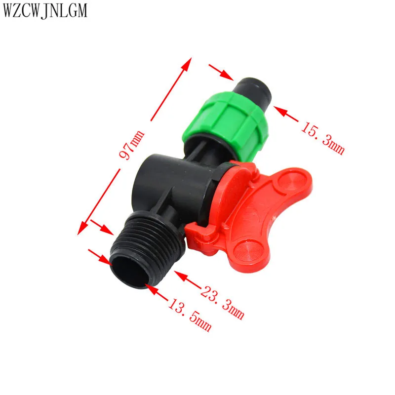 Орошение сада 5/8 &quotx G1/2 16 мм Капельное орошение клапан фитинг соединение 5/8&quot 2