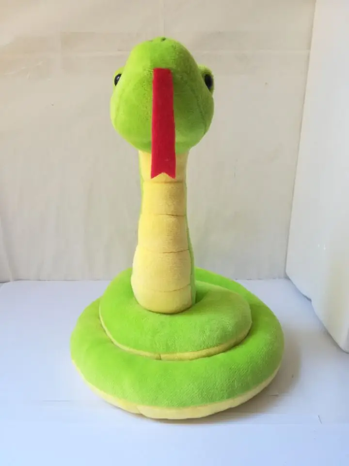 

simulation snake green snake plush toy about 24x20cm soft doll pillow toy birthday gift w0428