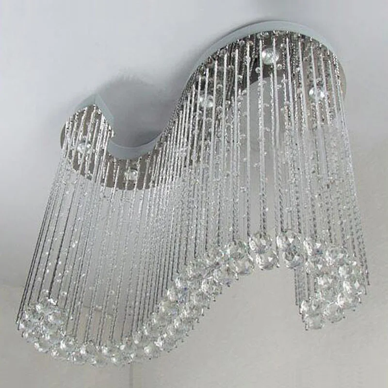 Современная светодиодная Подвесная лампа K9 в форме волны освещение для спальни