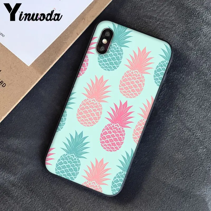 A16 Yinuoda Фрукты Ананас новое поступление черный чехол для телефона для iPhone 8 7 6 6S 6Plus X XS MAX 5 5S SE XR 10 чехол s - Цвет: A16