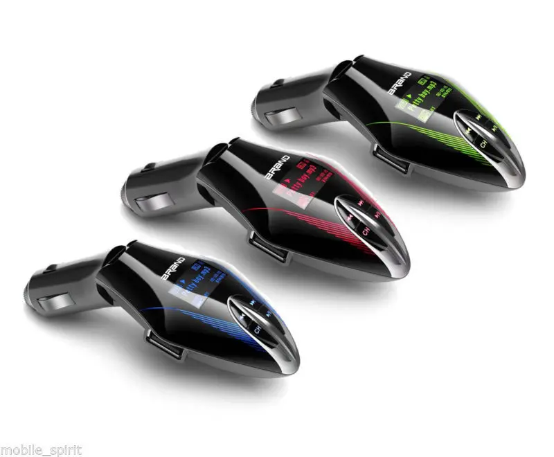2015 New 3 Colors Optional Red/blue/green LCD Car Kit MP3 Player FM Transmitter Modulator charger Music USB SD MMC | Автомобили и