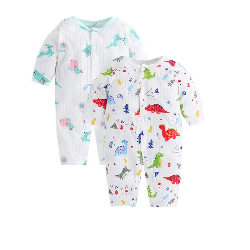 2019 summer long sleeve baby Rompers girls boys Jumpsuit newborn bird duck soft romper infant clothing kids Jumps 2pcs/set | Детская