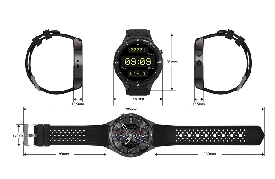 Смарт-часы KOSPET KW88 PRO, 1 ГБ, 16 ГБ, Android 7,1, Bluetooth, 1,39 дюймов, wifi, 400 мА/ч, 3g, 400*400, Смарт-часы для мужчин, для iOS Andriod телефона