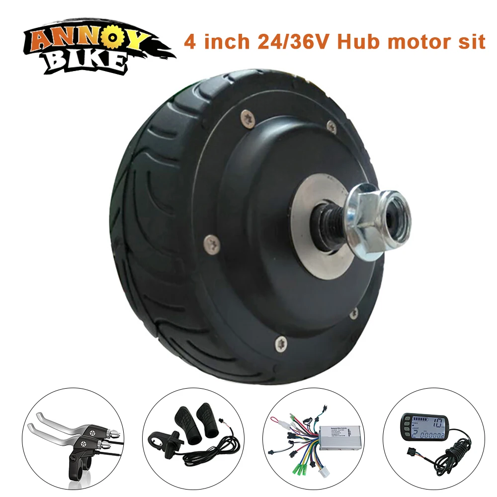 

Motor wheel 4 inch E bike hub motor Modification kit for Scooter Motor Brushless Toothless Electric bicycle Engine Wheel Motor