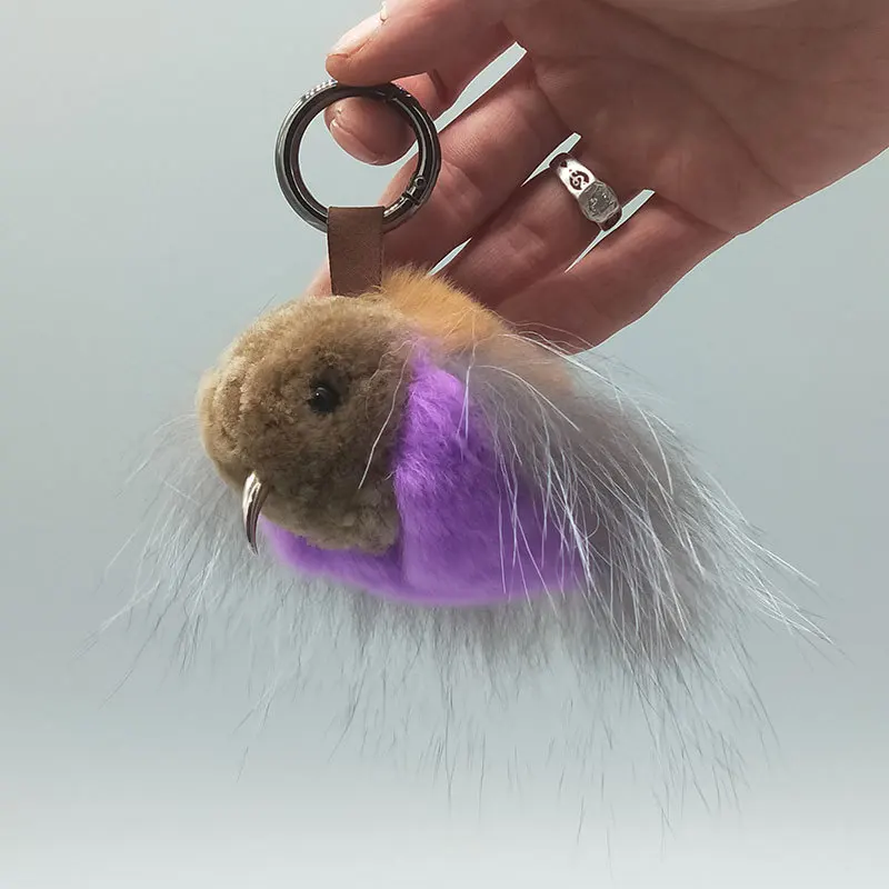 Сумка из кроличьего меха Птица MIAR A.L необычная Подвеска лисьего Плюшевые