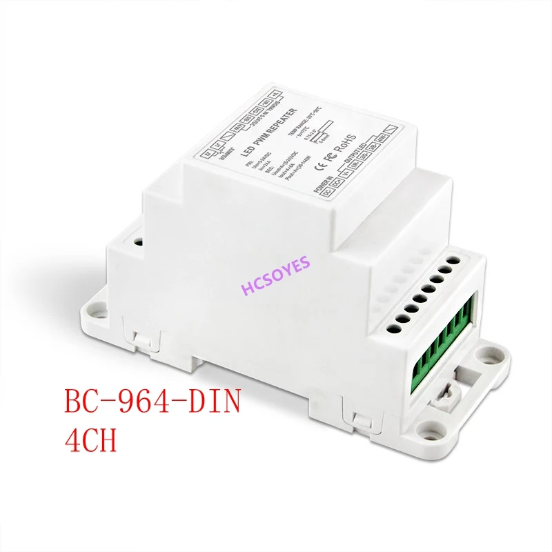 BC Led Power Repeater DIN Rail DC5V 12V 24V input Amplifier 3CH/4CH/5CH output Signal repeater BC-963-DIN/B | Лампы и освещение