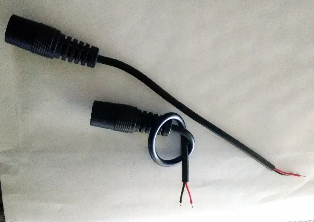 

100pcs 5.5mm x 2.1mm Female DC power Plug Pigtail cable for Camera CCTV Camera DC Power 15CM