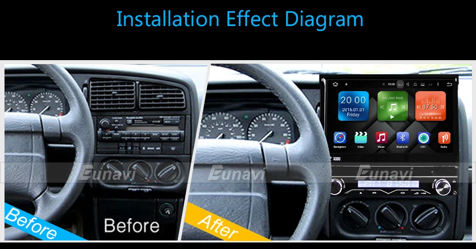 Eunavi 1 Din Android 9,0 четырехъядерный автомобильный dvd-плеер для универсальной gps-навигации стерео радио wifi MP3 аудио USB SWC PX3