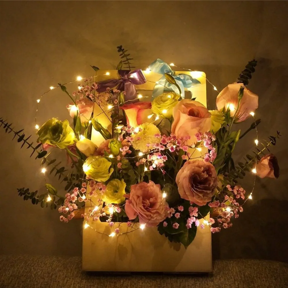 Пробка для бутылки вина светодиодная гирлянда лампа вечеринки Рождественская