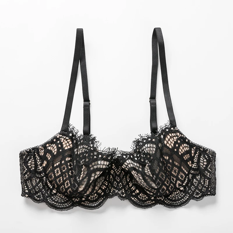 DOBREVA женские без подкладки Bralettes пуш-ап на косточках Поддержка бюстгальтер с кружевом размера плюс B C D DD E чашки