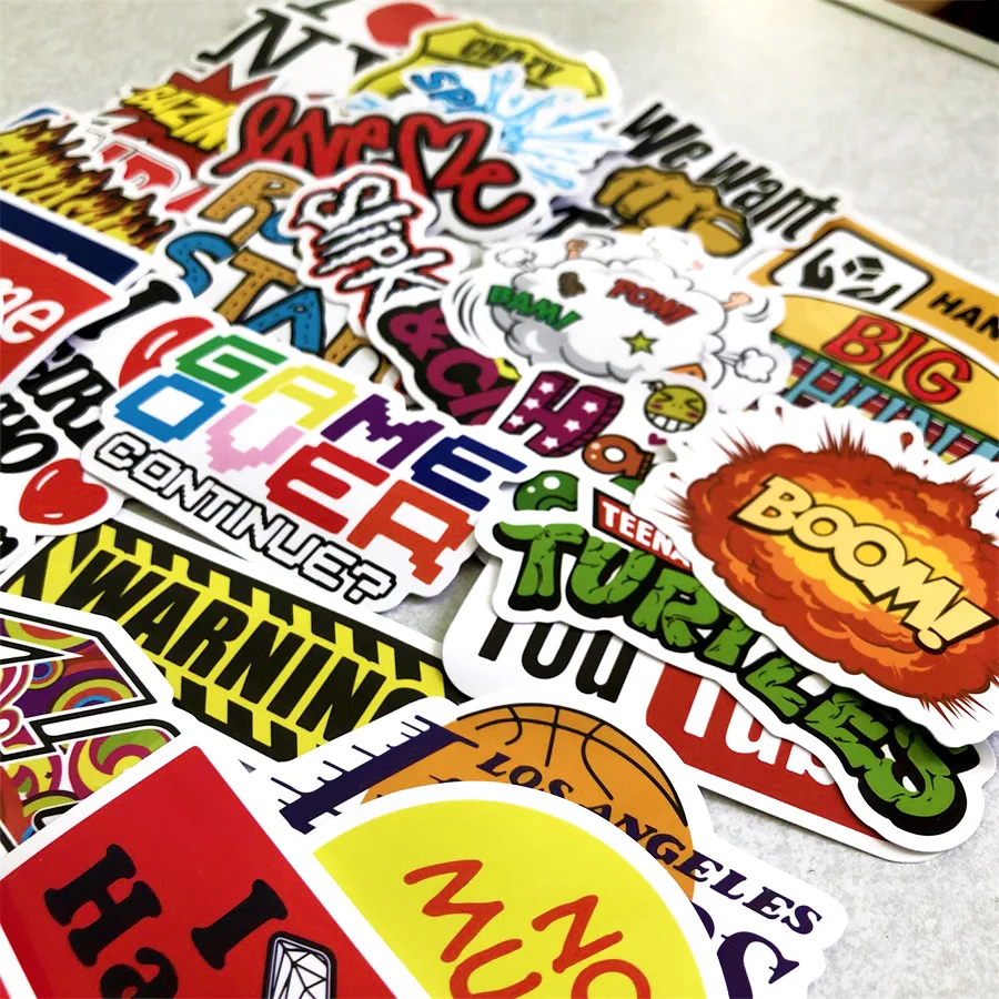 50 шт. с изображением букв стикеры Водонепроницаемый героев из мульфильмов для