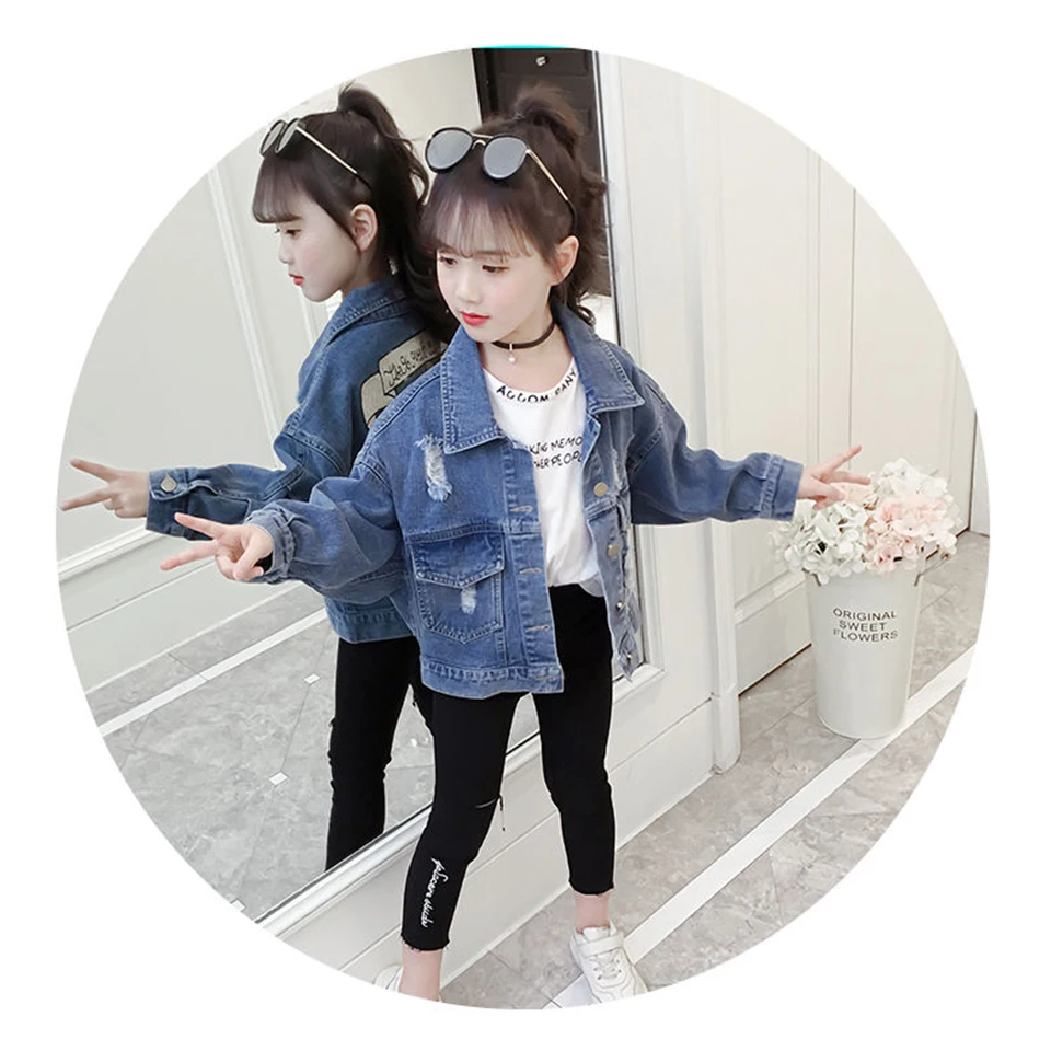 Купи Autumn Children Jackets Outwear 3T 4 5 6 7 8 9 10 11 12 13 Yrs Baby Girls Outerwear Coats Casual Spring Jackets Girl Clothes за 869 рублей в магазине AliExpress