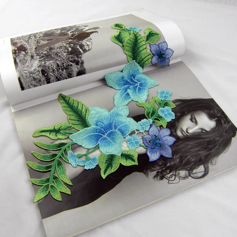 1 шт. новинка цветок сливы аппликация для одежды вышивка нашивка тканевая