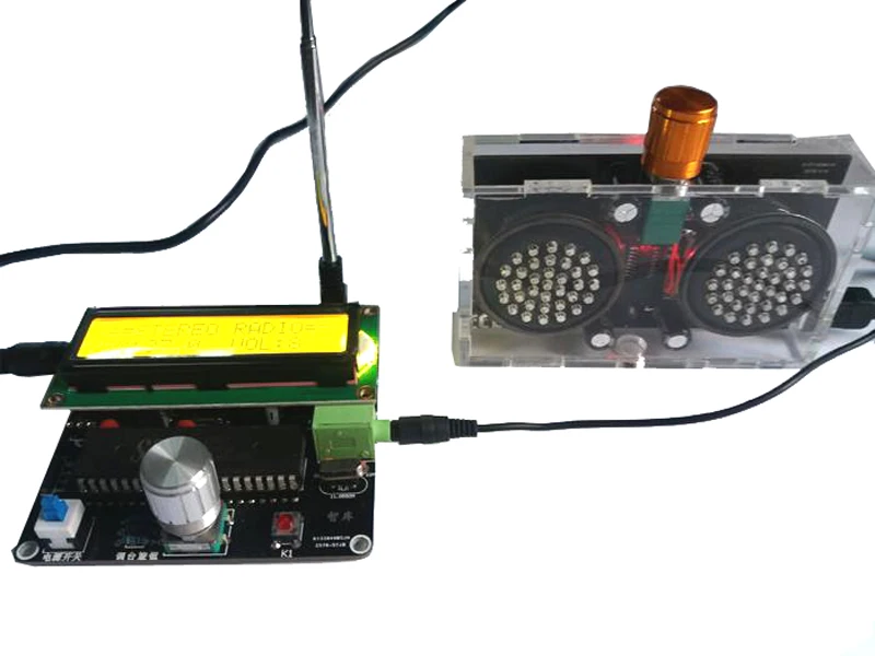 Lusya STC89C52+ TDA5807+ TDA2822 мини-Ручка Тип Цифровой FM стерео плата радиоприемника 89-108 МГц DC 5 В G1-003