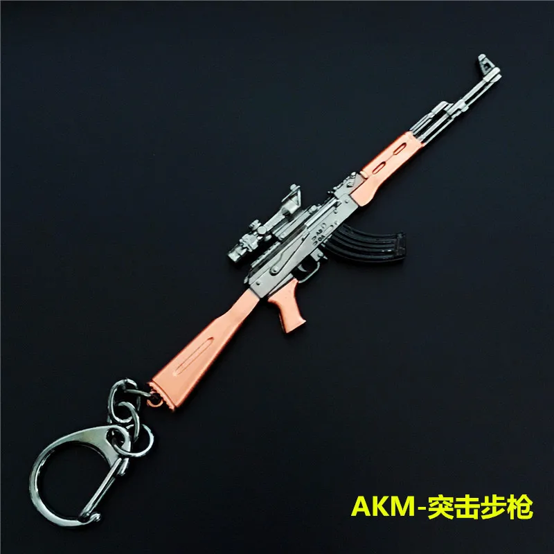 Горячая игра 14 видов стилей PUBG CS GO оружие Брелки AK47 пистолет Модель 98K снайперская винтовка брелок кольцо для мужчин Подарки Сувениры 10 см