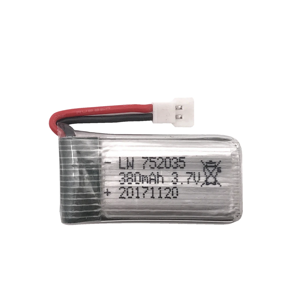 

3.7V 380mAh 25C For Hubsan X4 H107 H107L H107D JD385 JD388 Lipo Battery Spare Replacement For RC Aircraft Multi-Rotors