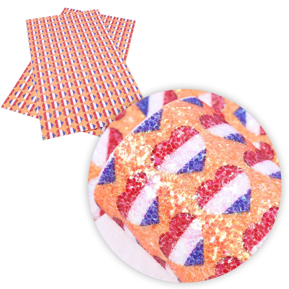 David accessories 20*34 см блестящие Сердце искусственная Синтетическая кожа ткань волос лук diy украшения ремесла 1 шт., 1Yc5644 - Цвет: 1076027006