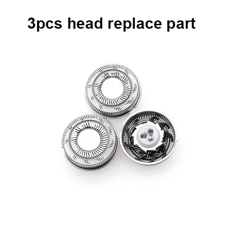 3pcs head replce XIAOMI SO WHITE, Мужская моющаяся перезаряжаемая электробритва, беспроводная, 3D смарт-бритва с управлением, IPX7, Водонепроницаемая бритва для бороды - Цвет: 3pcs head replce
