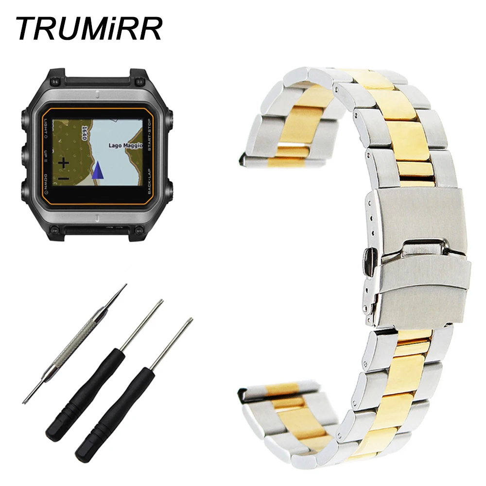 Ремешок из нержавеющей стали для наручных часов 22 мм + инструмент Garmin Epix Forerunner 935