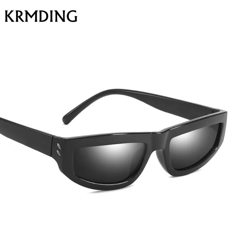 Прямоугольные солнцезащитные очки в стиле ретро для мужчин и женщин черные 2018